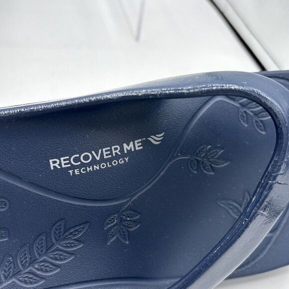 Alegria Ode Women’s Thong Sandals Navy Gloss 9.5-10 Slip On Comfort Arch Support - Picture 7 of 11